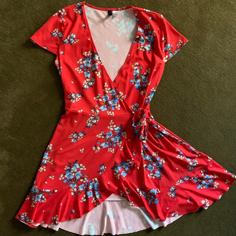 Floral wrap dress